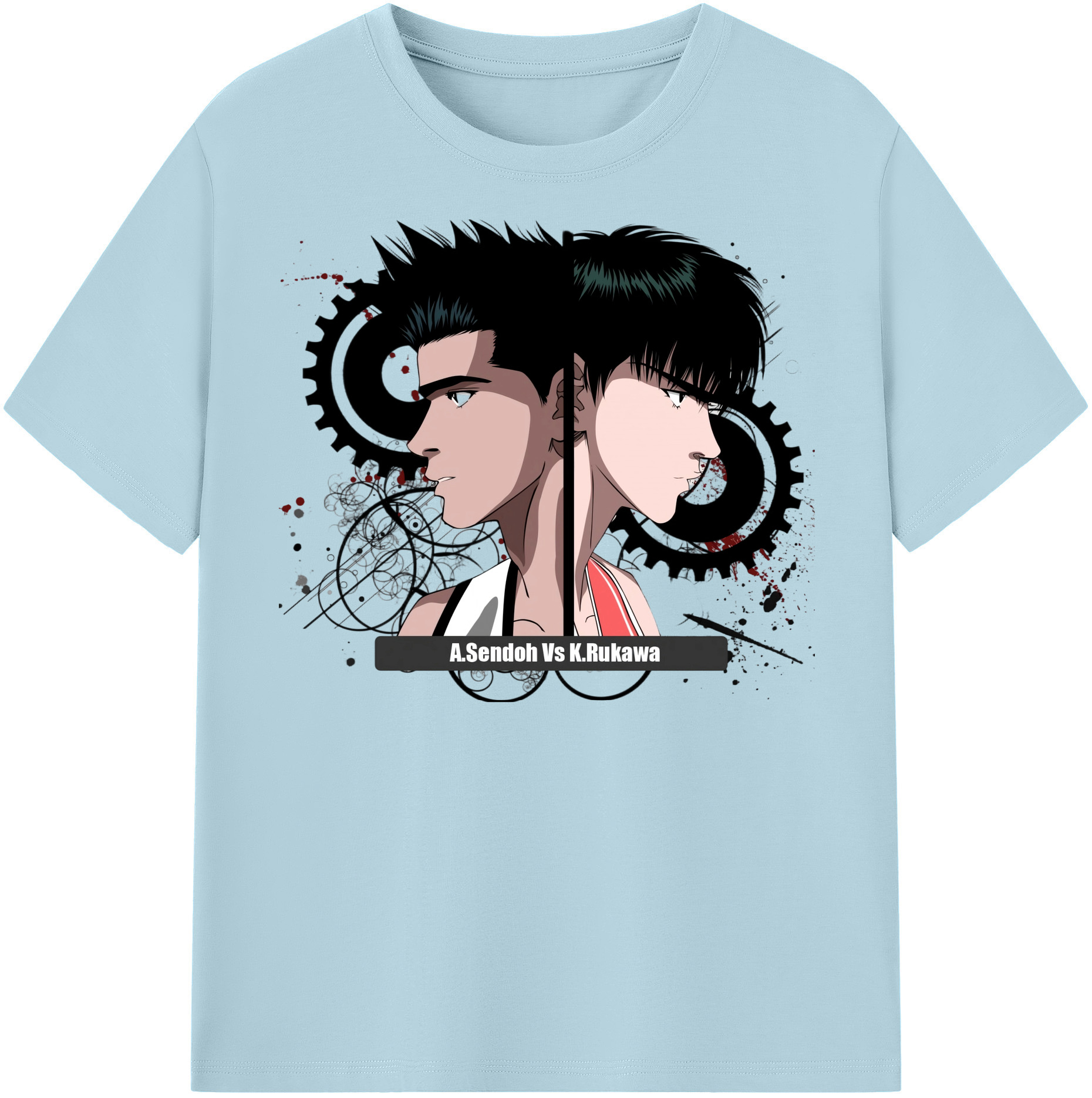 SLAM DUNK／スラムダンク 綿100％半袖Tシャツ（フロントプリント）
